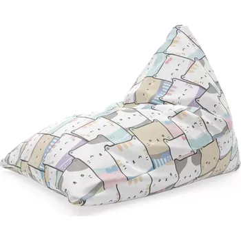Sedací pytel Sablio Sedací vak Triangl Barevná koťátka: 120 x 100 x 100 cm - Sablio