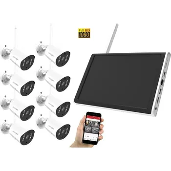 Kompletní kamerový systém Monitorrs Security Wifi 8 kamerový set AllinOne 3 Mpix (6129k8) (Monitorrs Security)