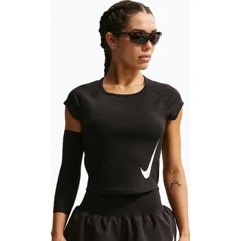 Dámské tričko Dámské běžecké tričko Nike Swoosh Run Dri-Fit black/white/white