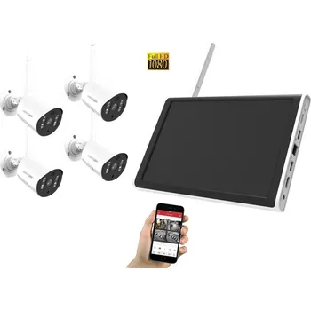 Kompletní kamerový systém Monitorrs Security Wifi 4 kamerový set AllinOne 3 Mpix (6129k4) (Monitorrs Security)