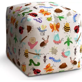 Taburet Sablio Taburet Kostka Hmyz: 40x40x40 cm - Sablio