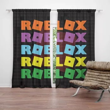 Závěs Sablio Závěsy ROBLOX Barevný text: 2ks 140x250cm