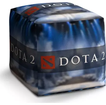 Taburet Sablio Taburet Kostka DOTA 2 Modrá: 40x40x40 cm - Sablio