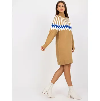 Dámské šaty Dámské šaty LC SK 0098 okrové jedna velikost