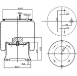 Vlnovec vzduchového odpružení pružina PN. D287/E Schmitz Weweler Gart
