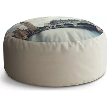 Taburet Sablio Kulatý taburet Circle Londýn Bridge: 38x48 cm - Sablio