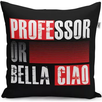 Dekorativní polštářek Dekorační polštář La Casa de Papel Professor or Bella Ciao motiv 3 - Sablio - 40x40 cm