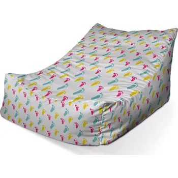 Sedací pytel Sedací vak Lounge Obtisk nožiček - Sablio - 80 x 95 x 50 cm