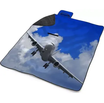 deka Sablio Plážová deka Letadlo při přistání: 200x140 cm