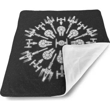 Dětská deka Sablio Dětská deka pro miminko Star Wars Vesmírné lodě - 80x100 cm