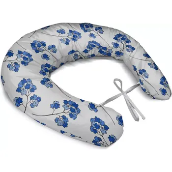 Kojící polštář Sablio Těhotenský polštář Modré kvítí