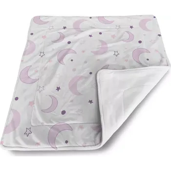 Dětská deka Sablio Dětská deka pro miminko Fialové měsíčky - 80x100 cm