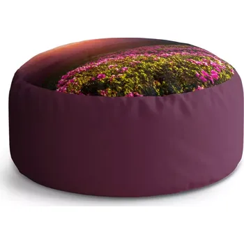 Taburet Sablio Kulatý taburet Circle Rozkvetlá příroda: 38x48 cm - Sablio