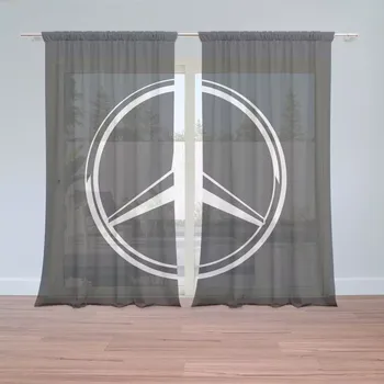 Záclona Sablio Záclony Logo 2 Černá: 2 ks - 150x250 cm - Sablio