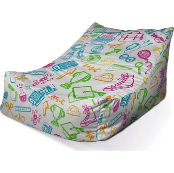 Sedací pytel Sedací vak Lounge Barevná škola - Sablio - 80 x 95 x 50 cm