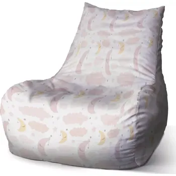 Sedací pytel Sedací vak Bean Měsíčky - Sablio - 60 x 70 x 70 cm