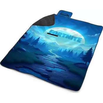deka Sablio Plážová deka FORTNITE Modré údolí s měsícem: 200x140 cm