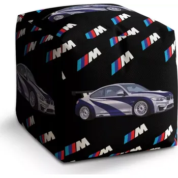 Taburet Sablio Taburet Kostka MPERFORMANCE sportovní auto: 40x40x40 cm - Sablio