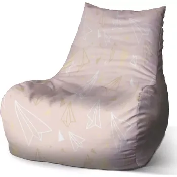 Sedací pytel Sedací vak Bean Zlaté a bílé vlaštovky - Sablio - 100 x 90 x 45 cm