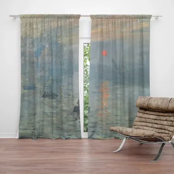 Závěs Sablio Závěsy Imprese, východ slunce - Claude Monet: 2ks 140x250cm