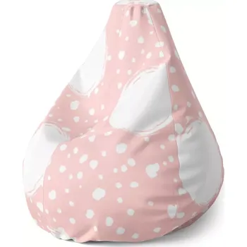Sedací pytel Sedací vak Pear Bílé fleky - Sablio - 70 x 95 x 15 cm