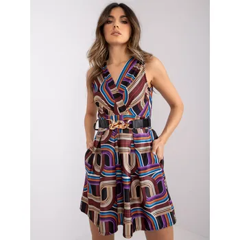 Dámské šaty Dámské šaty-DHJ-SK-15308.61P-hnědé jedna velikost