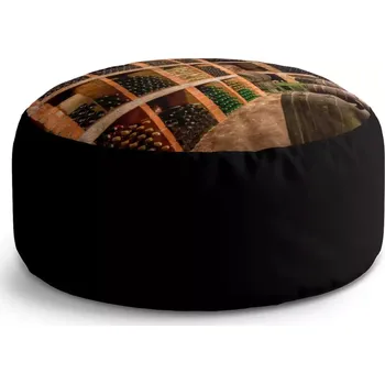 Taburet Sablio Kulatý taburet Circle Vinný sklípek: 38x48 cm - Sablio