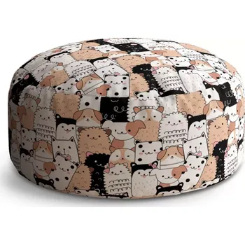 Taburet Sablio Kulatý taburet Circle Roztomilá zvířátka: 38x48 cm - Sablio