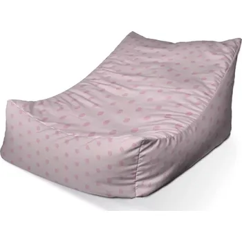 Sedací pytel Sedací vak Lounge Růžové puntíky - Sablio - 120 x 100 x 80 cm