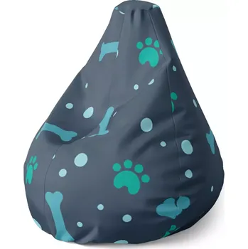 Sedací pytel Sedací vak Pear Kostičky - Sablio - 70 x 95 x 15 cm