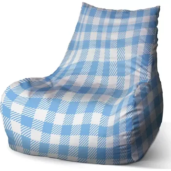 Sedací pytel Sedací vak Bean Košilový vzor - Sablio - 60 x 70 x 70 cm