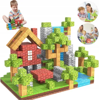 ostatní stavebnice MAGNETICKÁ STAVEBNICE 100 DÍLKŮ PIXELOVÉ KOSTKY EDUKAČNÍ HRAČKA