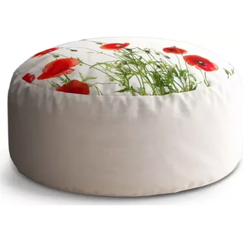 Taburet Sablio Kulatý taburet Circle Vlčí máky: 38x48 cm - Sablio