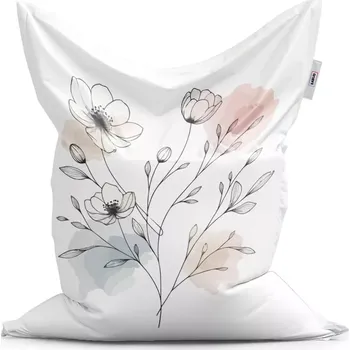 Sedací pytel Sablio Sedací vak Classic Květinová linie - 150x100 cm