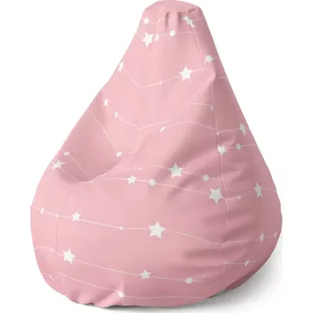 Sedací pytel Sedací vak Pear Hvězdy a tečky na provázku - Sablio - 70 x 95 x 15 cm