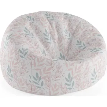 Sedací pytel Sablio Sedací vak Cocoon Růžové a modré lístky - 115 x 75 cm x 45 cm - Sablio