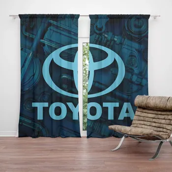 Závěs Sablio Závěsy Logo Toyota Motor: 2ks 140x250cm