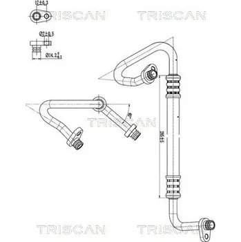 Lanko parkovací brzdy Tažné lanko, parkovací brzda Triscan A/S 8140 151056