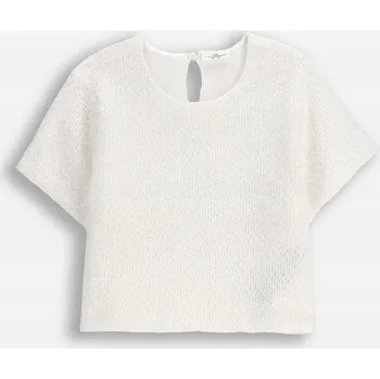 Dámský svetr Svetr Dívčí Ecru Krátký Rukáv Elegantní 104 Coccodrillo ZC5