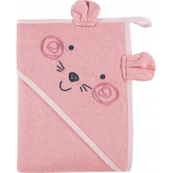 Eevi Osuška s kapucí Mellow Růžová 100x100 cm