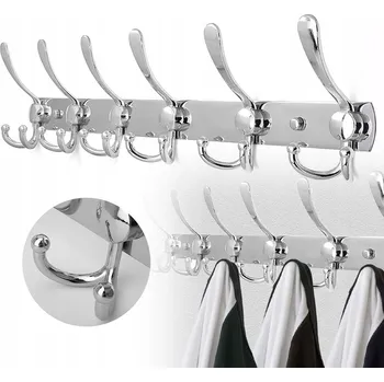 Věšák VĚŠÁK NA OBLEČENÍ S HÁČKY, VĚŠÁK NA RUČNÍKY, ŠATNÍ LIŠTA