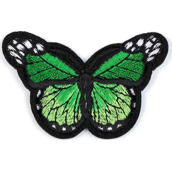 Nažehlovačka motýl, malé, 8 zelená pastelová