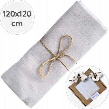 Zavinovačka ZAVINOVAČKA MUŠELÍNOVÁ PLENKA POLSKÁ 120x120 cm OD BabyU