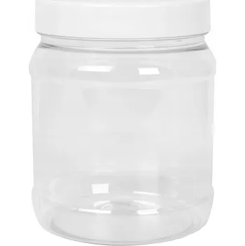 Dóza na potraviny Kulatá dóza s plastovým víkem pro skladování, šroubovací nádoba