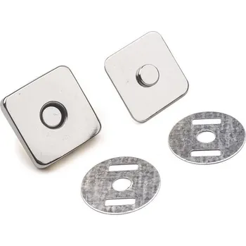 Magnetické zapínání 18x18 mm čtverec, malé, 1 nikl