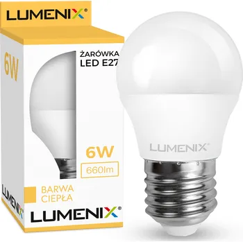 Žárovka LED žárovka Lumenix E27 G45 660 lm 6 W teplá bílá