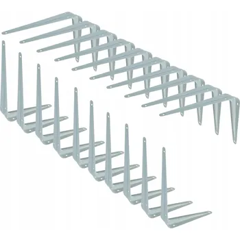 Držák na polici Bílá konzole na polici 150 x 200 mm podpěra konzola pro nástěnnou polici loft