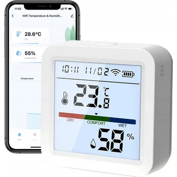 IP kamera Tuya WiFi Bluetooth LCD senzor teploty a vlhkosti