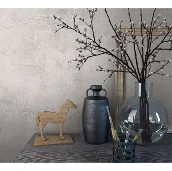 Tapeta TAPETA IMITACE OMÍTKY BÉŽOVÁ ECRU OMYVATELNÁ 10 M X 106 CM