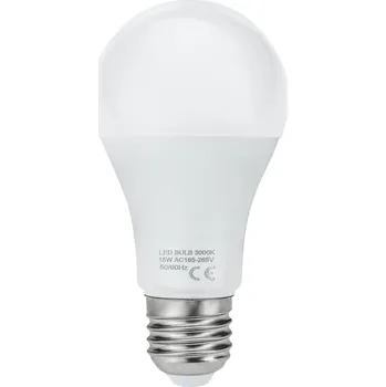 Žárovka LED ŽÁROVKA E27 15W A60 TEPLÁ BÍLÁ ÚSPORNÁ NEBLIKÁ VÝKONNÁ